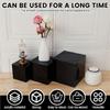3PCS Acrylic Buffet Riser Box Smooth Surface Stackable Acrylic Cube Cake Display Riser With Hollow Bottom for Cupcake Candy