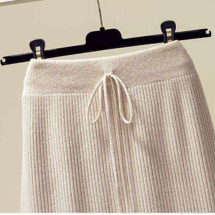 Dámská pletená sukně Podzim Zima Rozparek Vysoký pas A-linie Pletená sukně