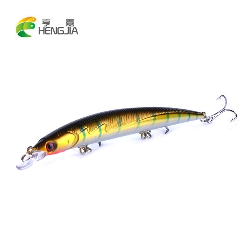 HENGJIA 8ks Nástraha Minnow s 3D očima Háček Bionická Nástraha na Štiku Okouna Rybářský Nástroj