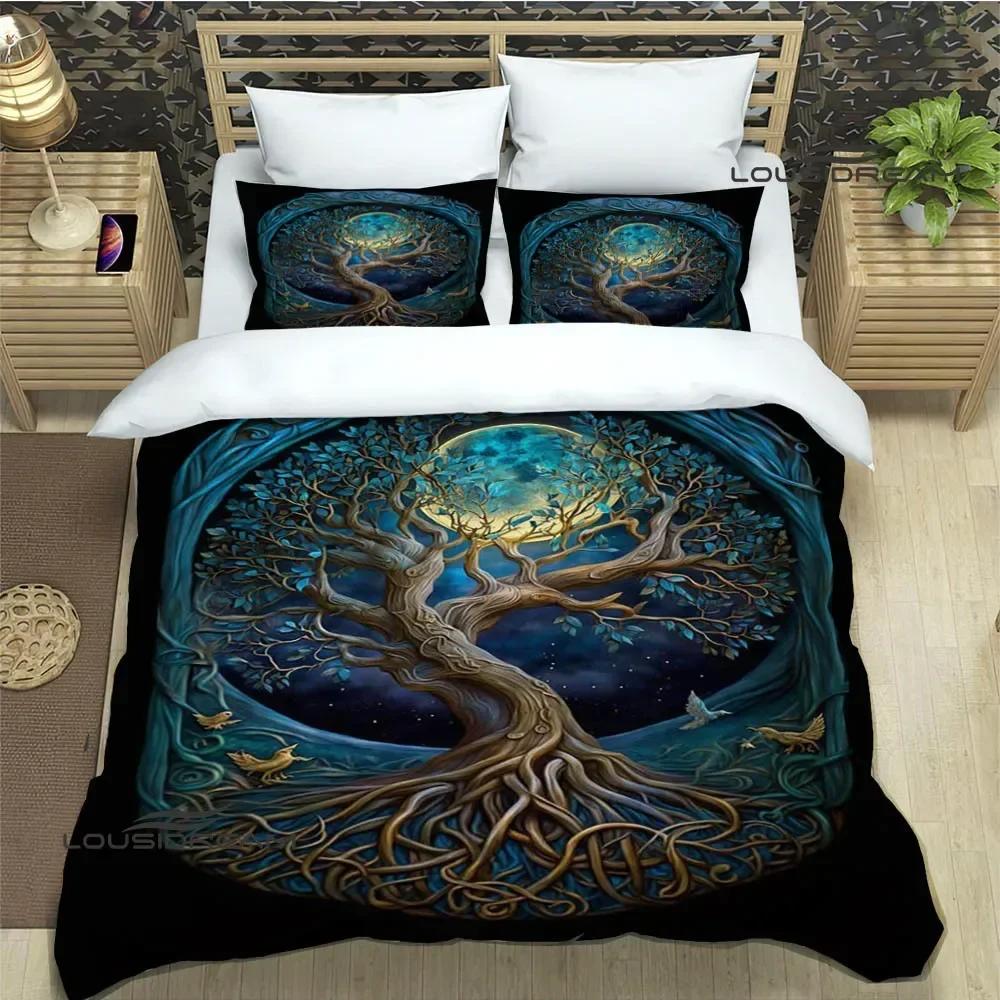 Tree of Life printed Bedding Sets exquisite bed supplies set duvet cover bed comforter set bedding set luxury birthday gift