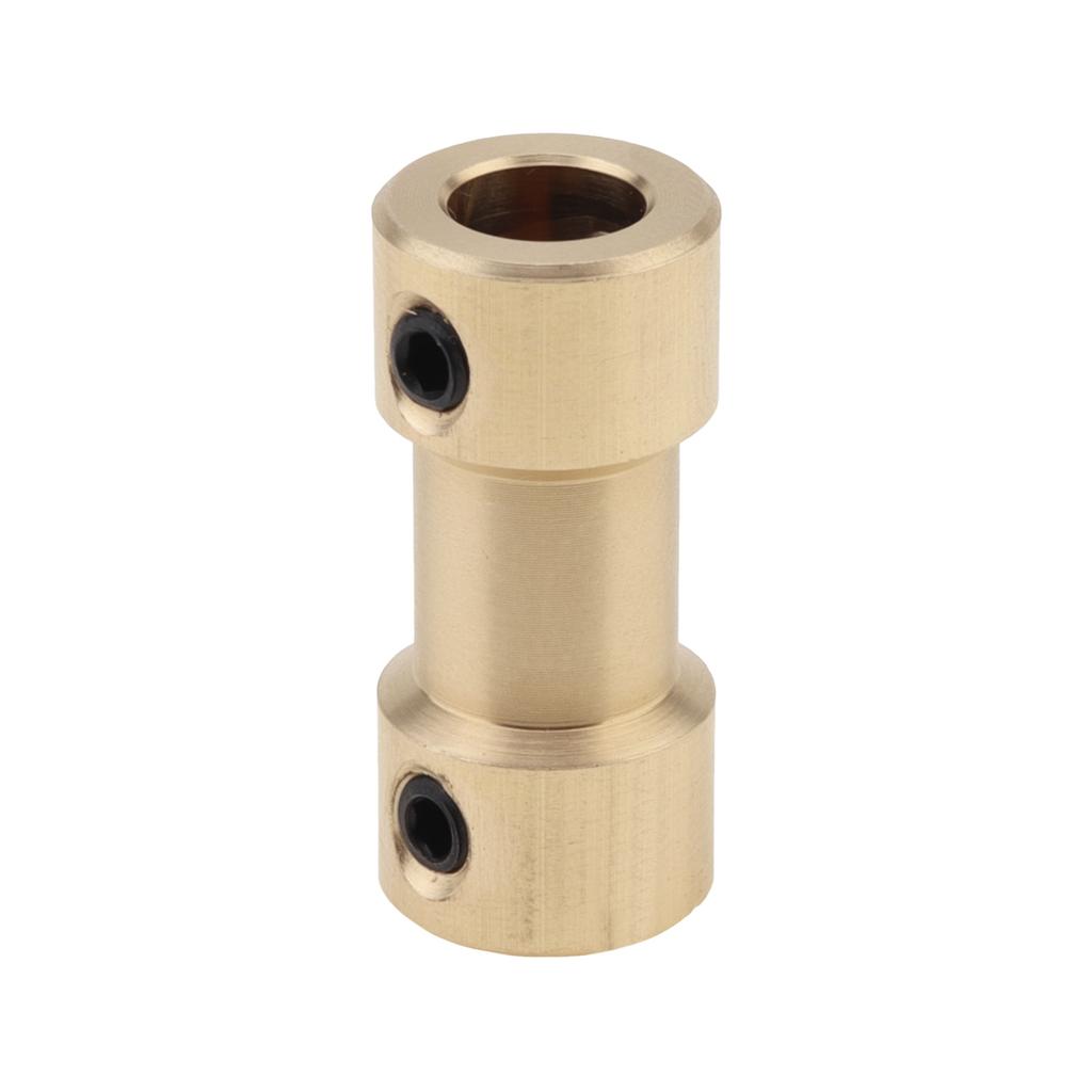 10 Pcs 5mm Brass Shaft Coupling Connector for 3D Printers Motor Accessories with Spanner Set Screws Shaft Extension Joint
