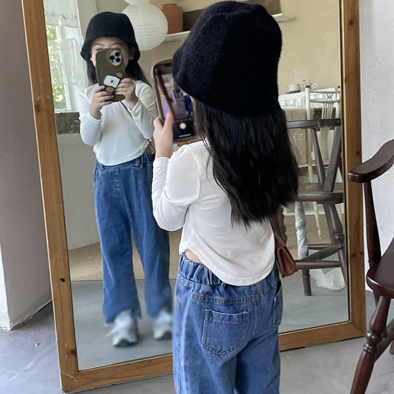 تي شيرت بناتي بأكمام طويلة تي شيرت غير رسمي للربيع والخريف