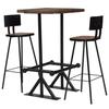 VidaXL Bar Furniture 3 Pcs Solid Reclaimed Wood
