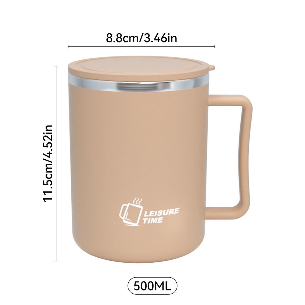 Thermal Coffee Mug with Handle 304 Stainless Steel Insulated Travel Cup Leakproof Tumbler with Lid Portable Tea Water Bottle
