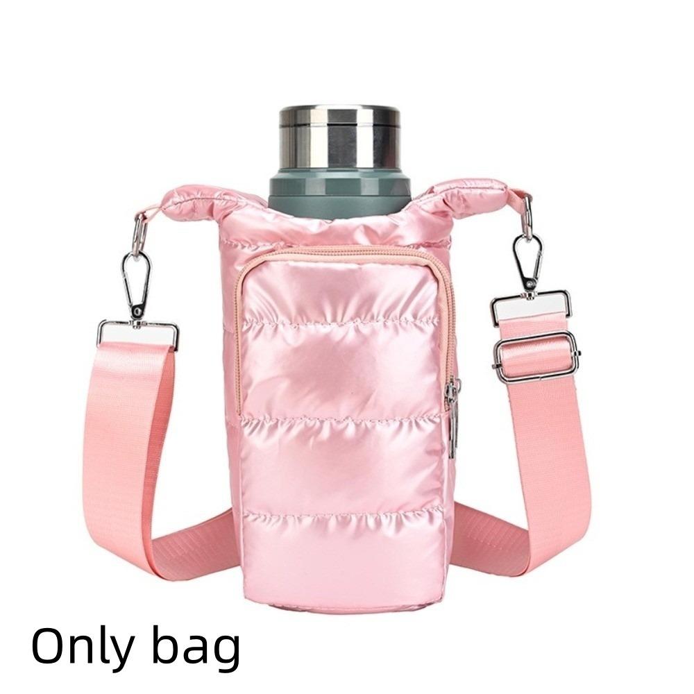 Shoulder Strap Water Bottle Carrier Bag Nylon Shoulder Bag Water Bottle Holder Down Front Pocket Water Bottle Sling Bag Case