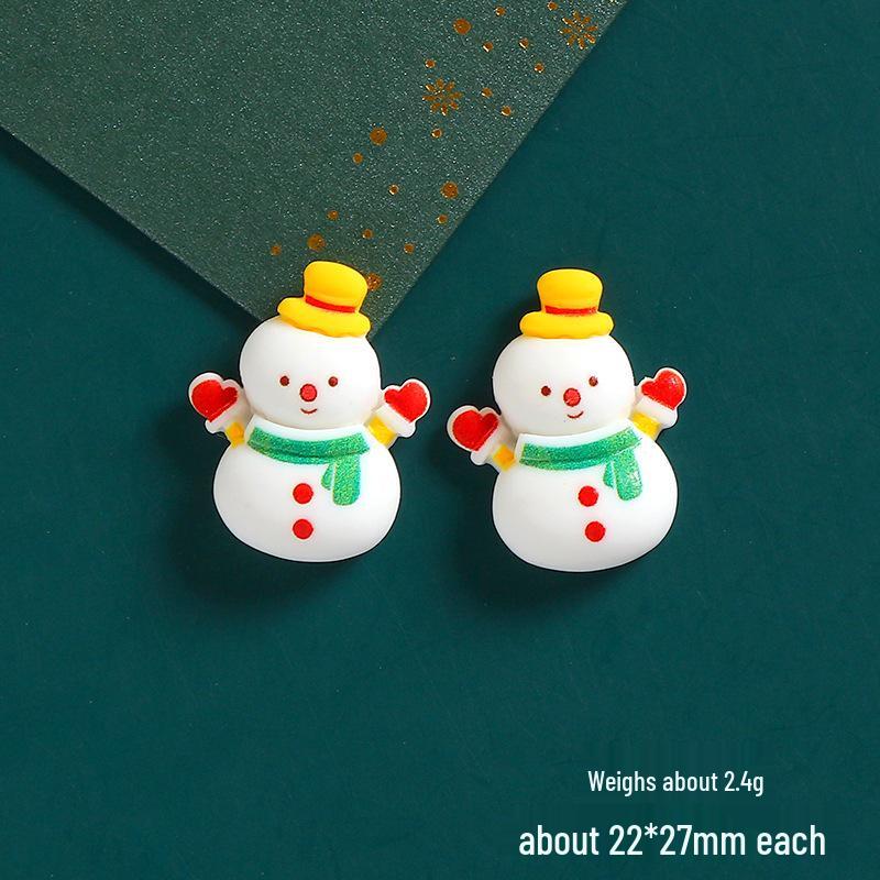 DIY Cartoon Santa & Reindeer Resin Accessories for Phone Cases & Hair Ties