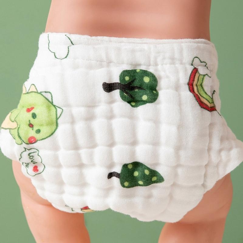 3pcs or 5pcs Set Infant Cotton Nappies Soft and Absorbent Washable Design Diapers for Four Season 0-12 Month Baby