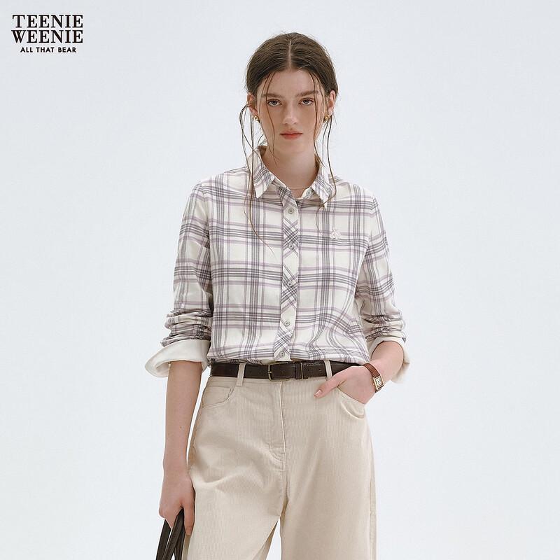 Teenie Weenie Women's Cartoon Bear Plaid Shirt