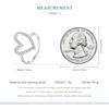 Bisaer 925 Sterling Silver Simple Heart-shaped Finger Ring for Women Anniversary Valentine's Day Gift Cubic Zirconia Jewelry