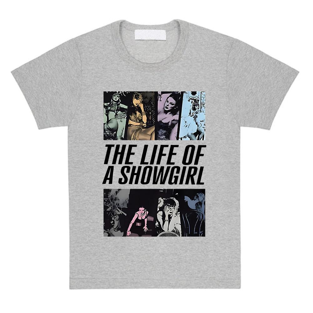 Album The Life of A Showgirl Printing T-shirt Short Sleeve Cotton O-neck Tshirts Casual Unisex Streetwear Women Men Clothing Tee
