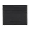 Emporio Armani Logo Open Closure Leather Card Holder Unisex Accessories Black EM001578-AF13788-UC001