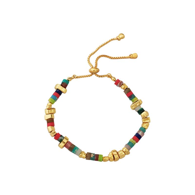 Retro Bohemian Stone Beaded Choker Necklace for Women