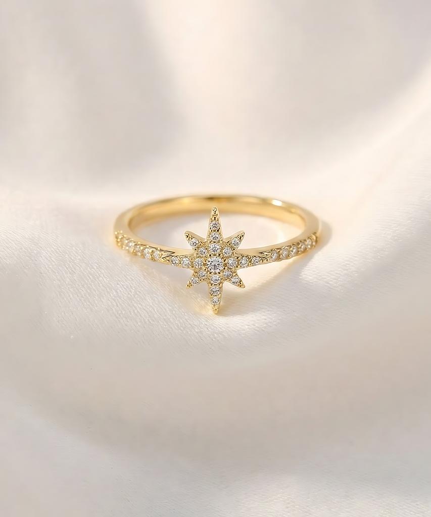 Helene Jewelry 925 Silver Pavé Soul Star Ring (Type A)