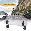 Motorcycle Windshield Windscreen Screen Clip On Extension Wind Spoiler Universal