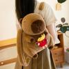 Capybara Backpack for Kids - Orange with Flower Bowknot