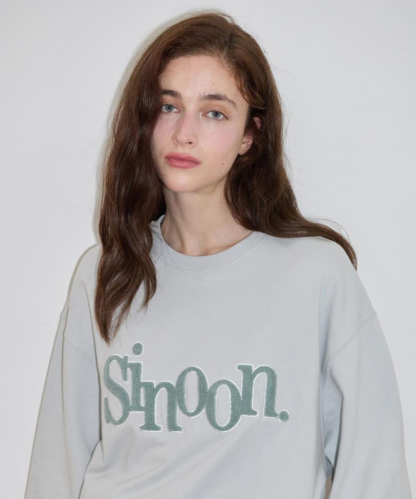 SINOON Boucle Logo Sweatshirt (Greyish Blue)