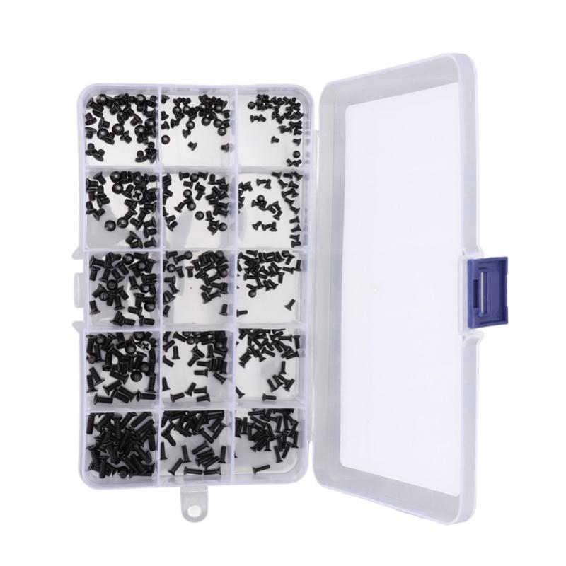 450 PCS Laptop Screws 15 Type Portable Universal Laptop Replacement Repair Carbon Steel Screw Kit With Storage Box