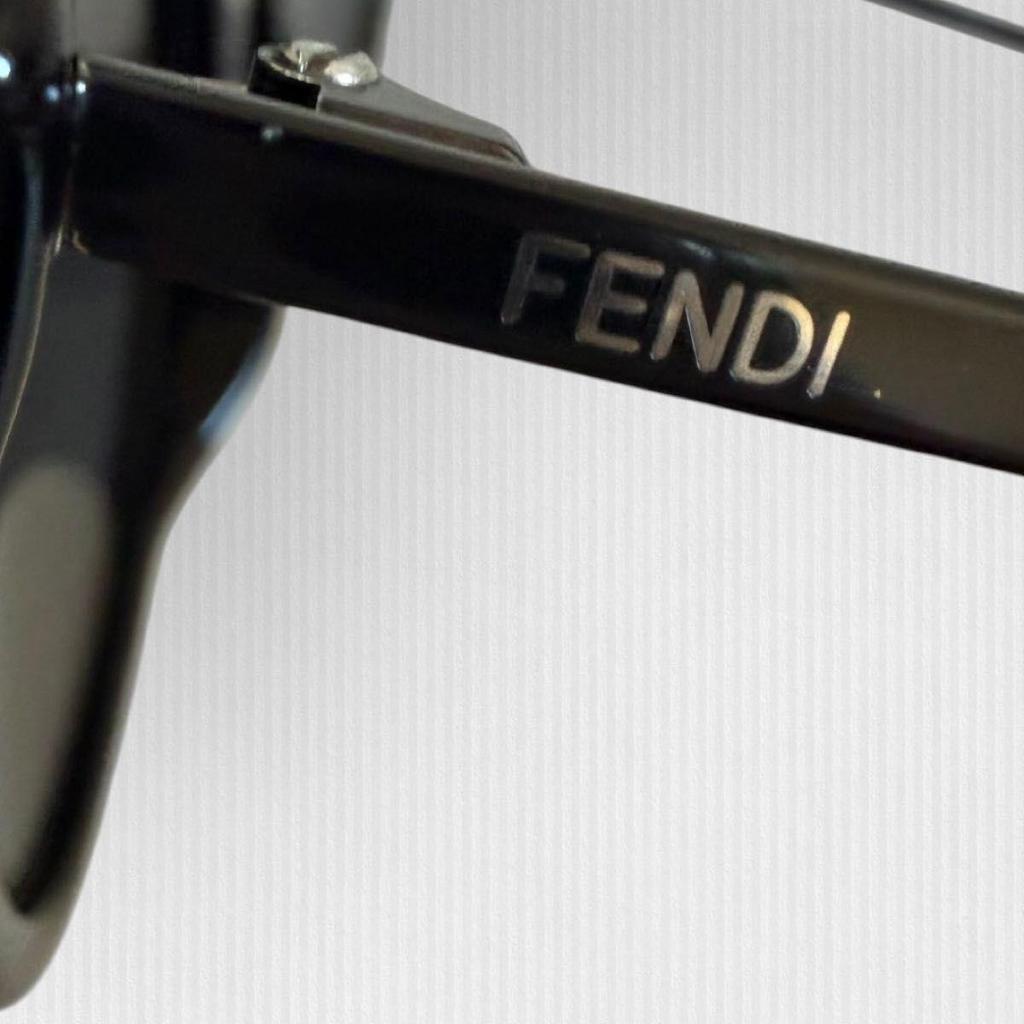 Used [Fendi] FENDI Cat Eye Sunglasses ORCHIDEA Black Geometric