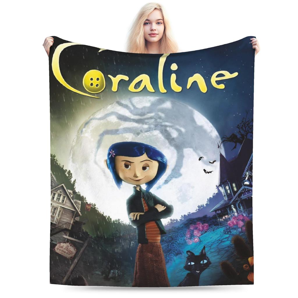 Coralines Flannel Blankets Winter  Warm Bedding Throws for Girls Boys Living Room Funny Bedspread Sofa Bed Cover