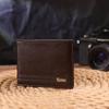 Reliable Male Clip Made of Genuine Grained Leather CANPELLINI Money Clip 21517 Brown