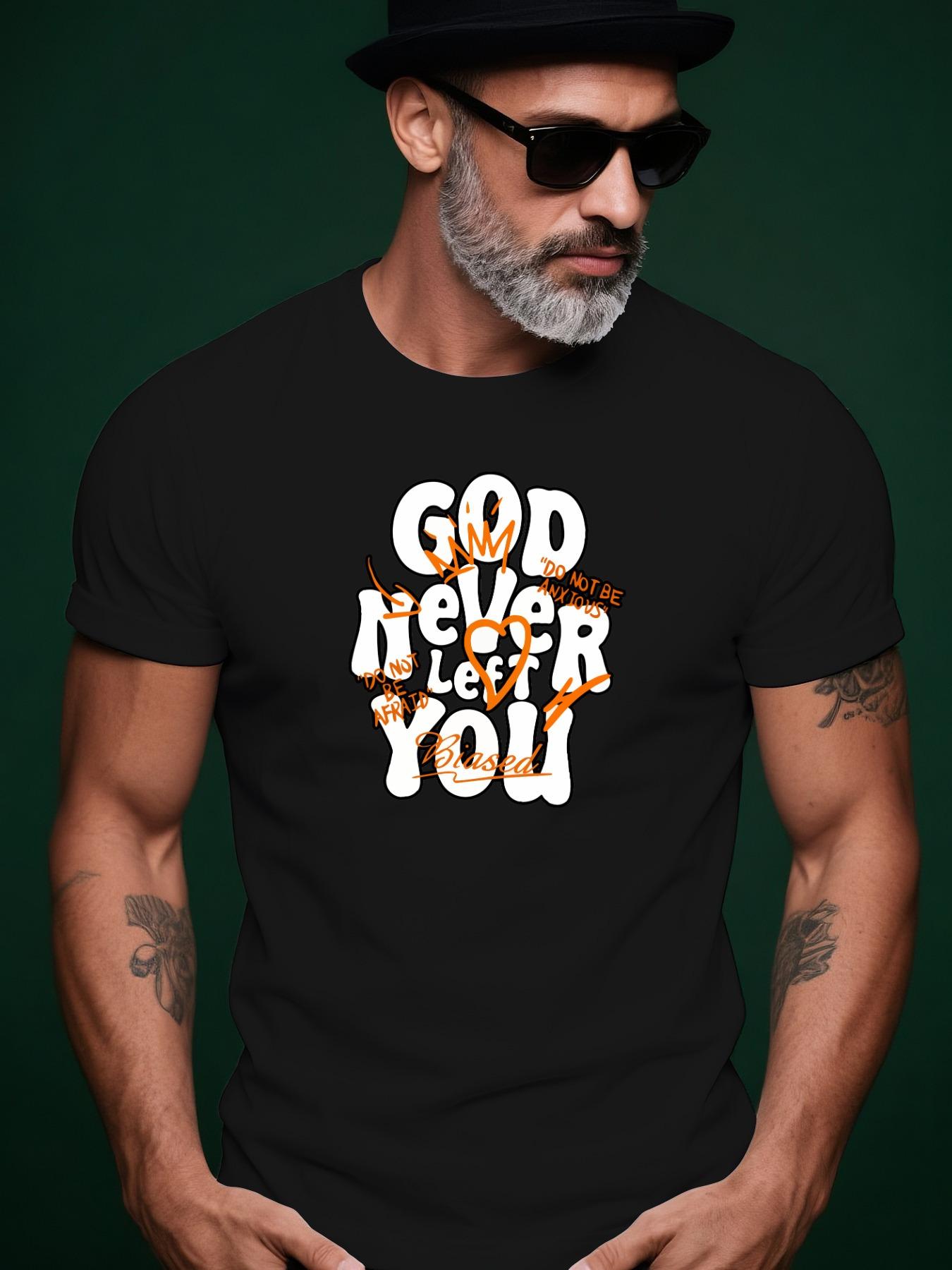 Inspirational God Never Left You Graphic Tshirt - Green... S