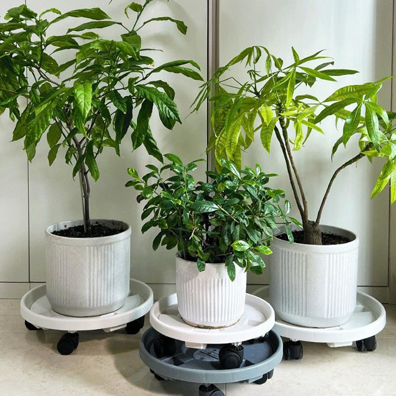 Universele Bloempot Wielen Ronde Plastic Schotel Zware Bloempot Rek Plant Verplaatsbare Rollende Potplant Standaard Met Wielen