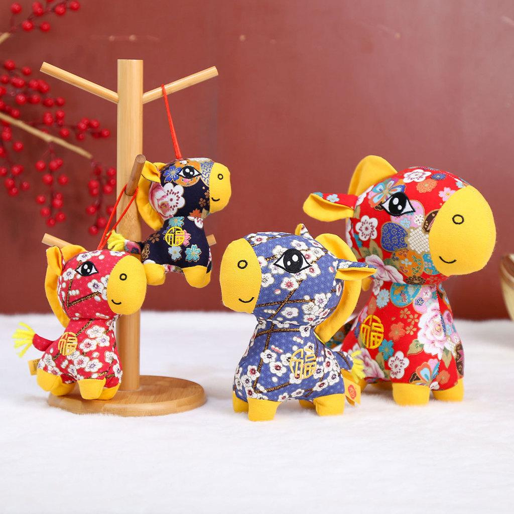 Style Embroidered Horse Plush Toy With Pp Cotton Filling For Lunar New Year Gift