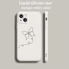Luxury Color Phone Case For iPhone 15 14 13 12 mini 11 Pro Max XS X XR SE 7 8 Plus soft Silicone Beige Cover Flower