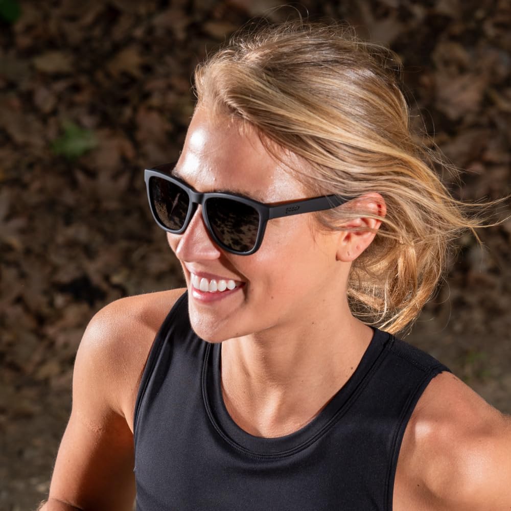 Goodr OG Series UV Stays In Mirrored for Men and Perfect for Mountain and Outdoor Activities Sunglasses, Lightweight, Polarized, Protection, Place,