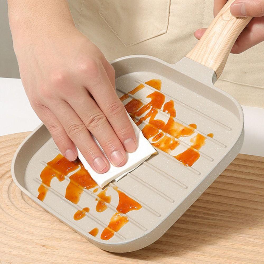 Heat-Resistant Handle Omelette Pan Striped Pattern Egg Frying Pan Egg Griddle Pan  Stove Top