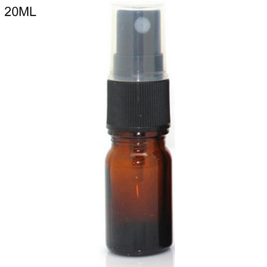 5ML-100ML Beauty Empty Amber Glass Bottle Essential Oil Mist Spray Container Case
