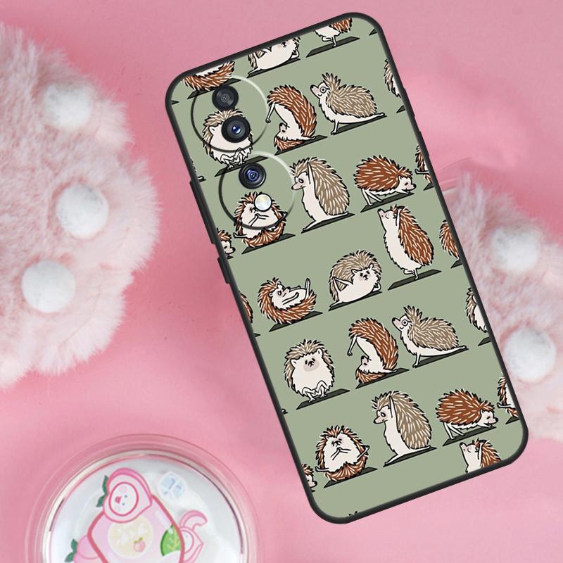 Animal Hedgehog Case For Honor 200 Pro 50 70 90 Lite X9b X9a X8b X8a X8 X9 X9c Honor Magic 7 6 5 Lite Cover