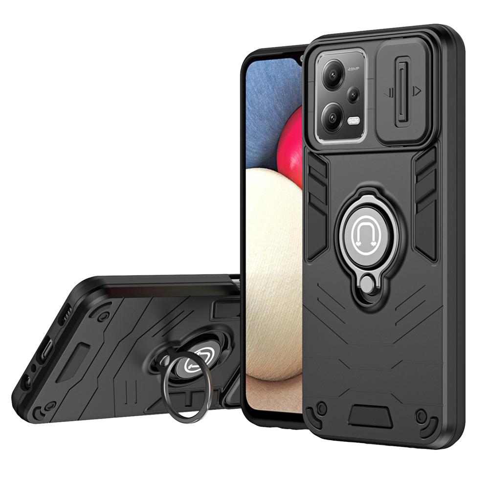 

Противоударный чехол KEYSION для Redmi Note 12 5G 12 Pro + защитное кольцо для камеры 5G, чехол для телефона Xiaomi POCO X5 Pro 5G for Redmi Note 12 5G чёрный