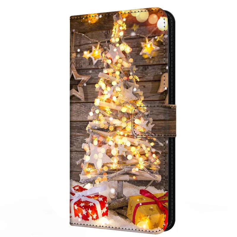 Wallet Cover For Oppo A5 4G 5G Case A5i Pro A5m Flip Stand Book Magnetic Leather Case For Oppo A5x 4G 5G Christmas Cases A 5x