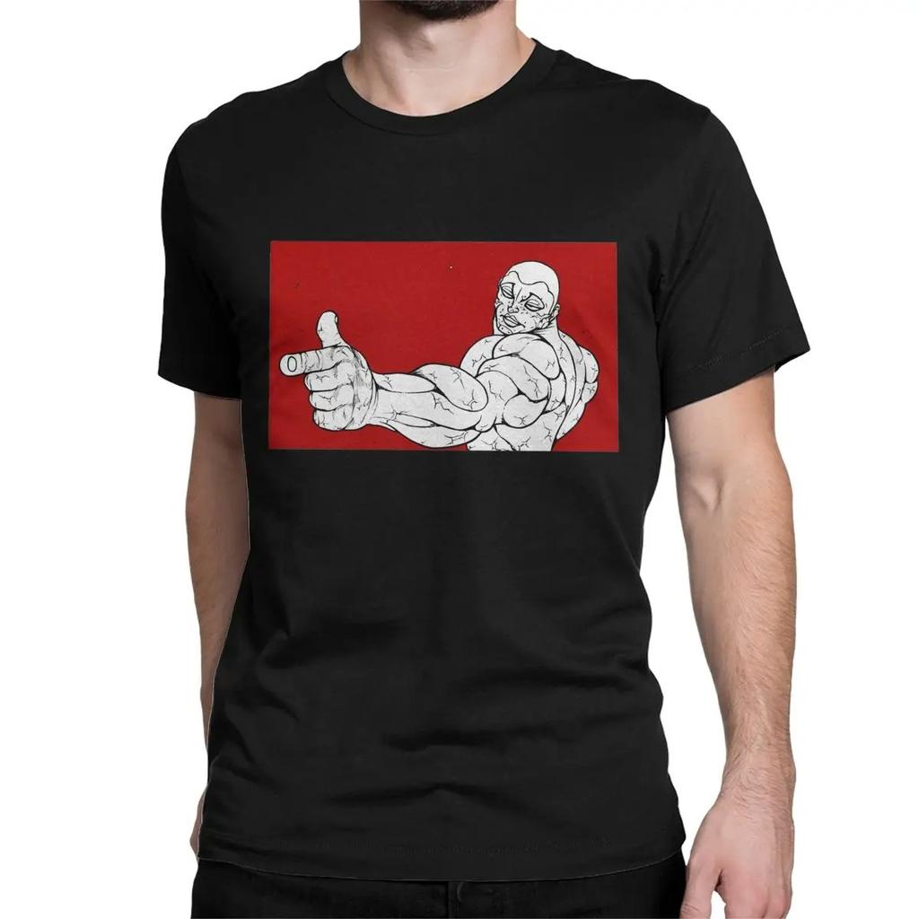 Baki The Grappler Jack Hanma Gyms T Shirt Men Women 100% Cotton Vintage T-Shirts Aesthetic Arts Anime Tee Shirt Tops Plus Size