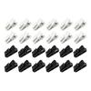 Spring Grip Thin Cord Fasteners with Separate Routing Guides for Earphone Cable Management Across Several Locations