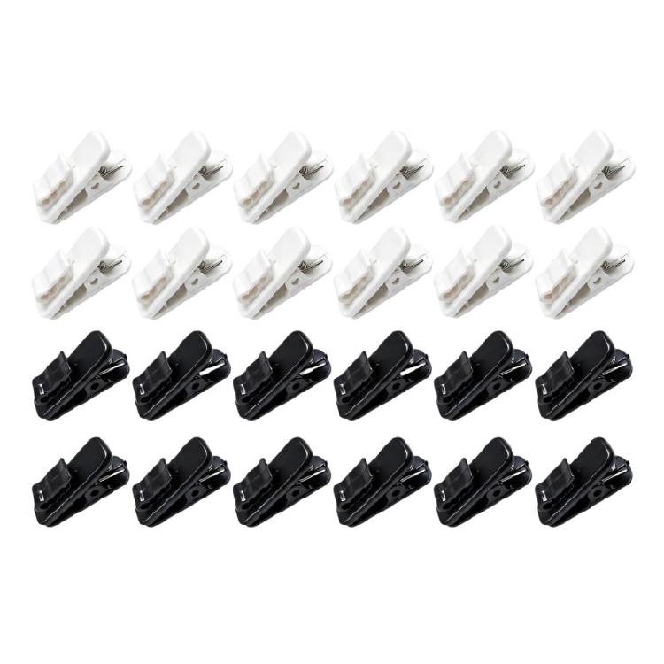 Spring Grip Thin Cord Fasteners with Separate Routing Guides for Earphone Cable Management Across Several Locations