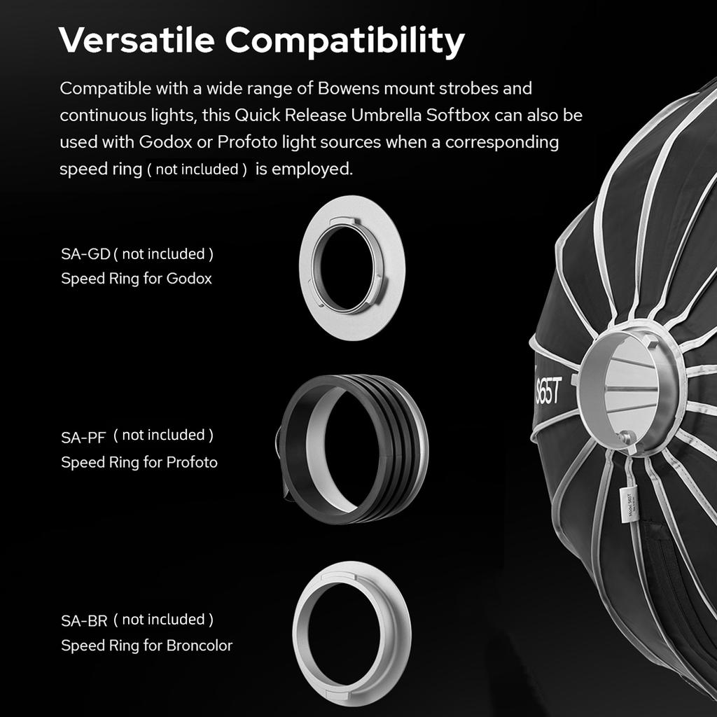 GODOX Kit De Bolsa De Softbox De 40 Cm X 40 Cm Para Cámara De Estudio Y