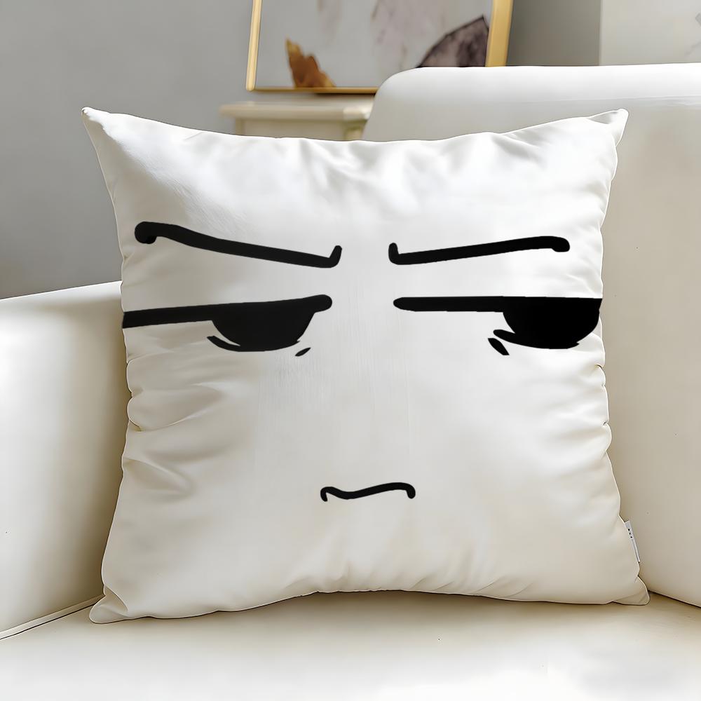 classic art theme Man Face Cushion Cover Soft  EasyWash Pillow Case  Versatile for Couch Bed Travel and Office