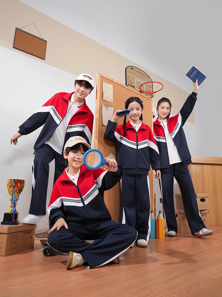 Jiangxi Jiujiang Primary and Secondary School Spring/Autumn Uniform: Long-Sleeved Jacket & Trousers for High School Students