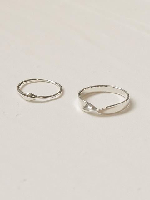 Zoena Easy. 2-Type Silver Twist Ring
