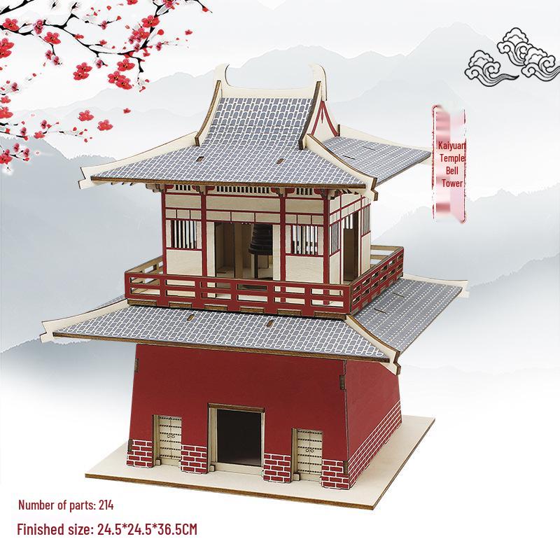 Chinese-Style 3D DIY Wooden Villa Model Kit