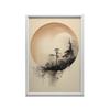 Zen Circle Zen Circle, 50X70 Cm, Dark Brown Wooden Frame, 230 Gsm Matte Paper