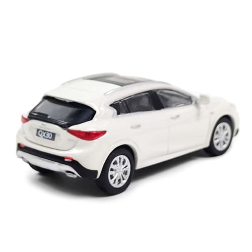 Paudi Model 1/64 Scale Infiniti QX30 2017 Model Car, White, Finished Product, for Collection