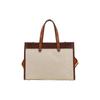 Coach Feld 30 Klassische Große Kapazität Logo Print Canvas und Leder Tragetasche Damen Tragetaschen C8459-B4TXJ