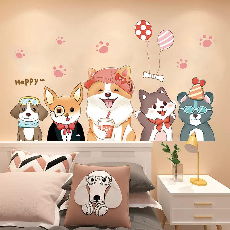 Removable Cartoon Wall Stickers for Kids Room Kindergarten Creative Christmas Birthday Gift Decals