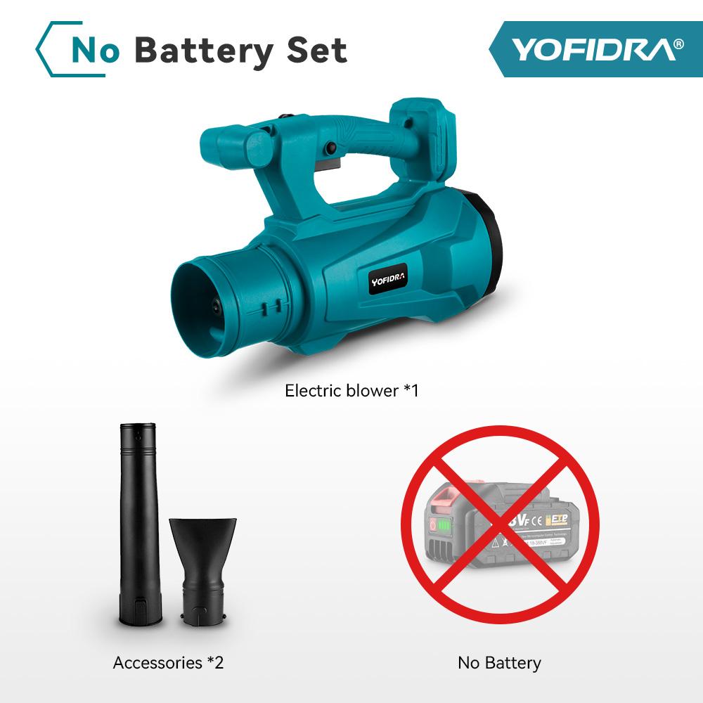 

YOFIDRA Cordless Electric Blower – 6-Speed 2000W Leaf Blower & Dust/Snow Sweeper for 18V Battery Without Battery