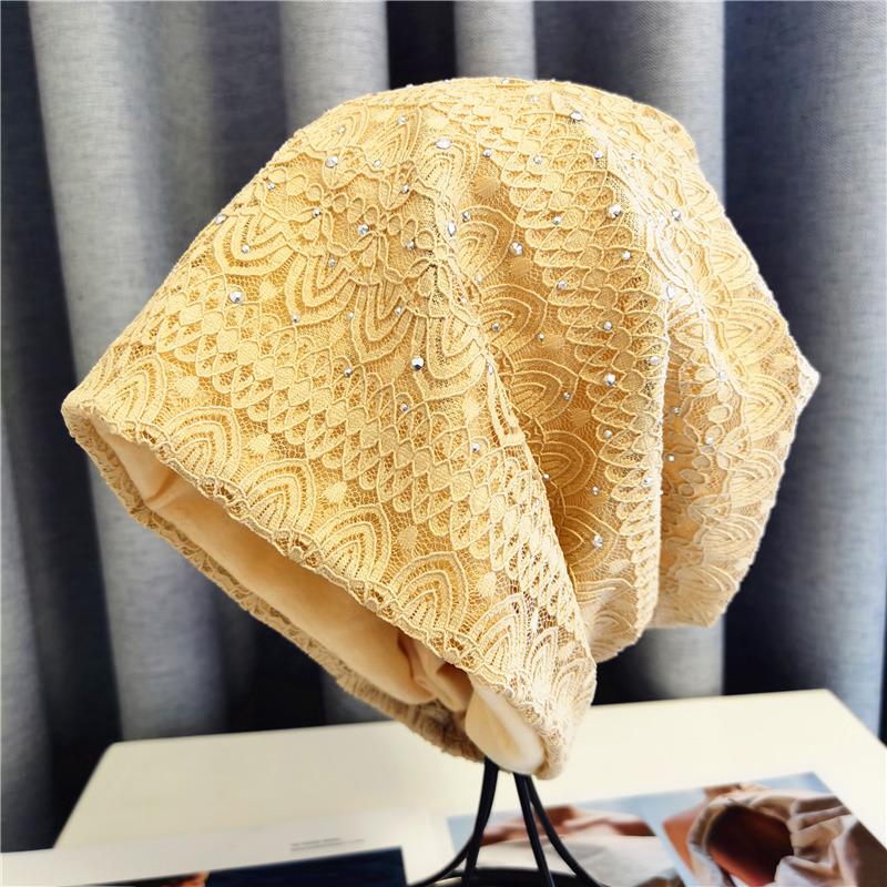 Womens Beanie Lace Turban Soft Sleep Cap Chemo Hats Fashion Slouchy Hat