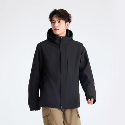 25 Winter Outdoor Three-in-one Jacket Removable Down Liner Men's Waterproof and Windproof Tooling Jacket Women