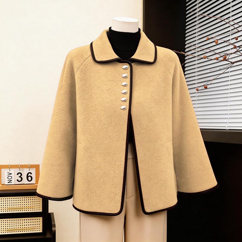 

Mother s Day 2026 Woolen Coat for Middle-Aged & Elderly Women - Spring/Fall Fashion 2XL (125-140 lbs) хакі